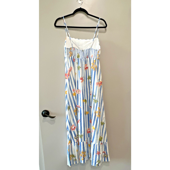 Label of Love Maxi Dress Australia Tropical Vacation Resort tiered size Medium - Picture 3 of 7